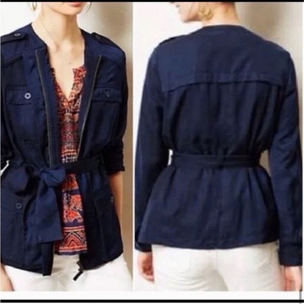 SOLD Anthropologie Hei Hei Belted Anorak Utility Field Jacket size Large - Picture 3 of 6
